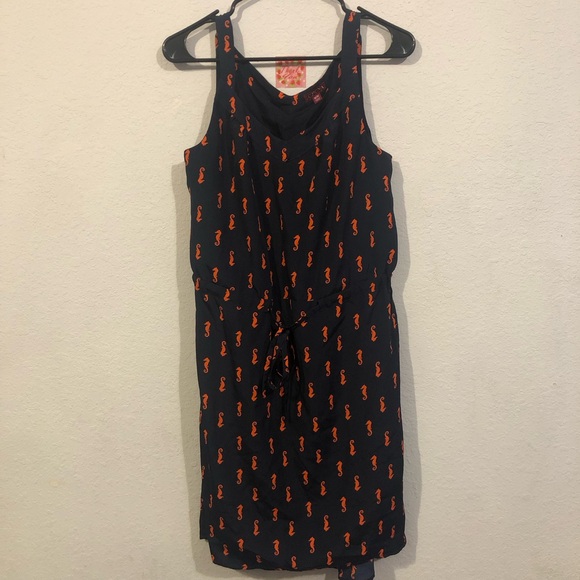 Merona Navy Blue Sea Horse Sun Dress - Picture 1 of 7